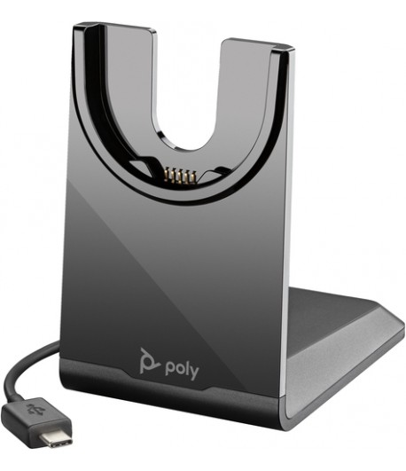 POLY Voyager Focus 2 USB-C-C Headset +USB-C/A Adapter +Charging Stand