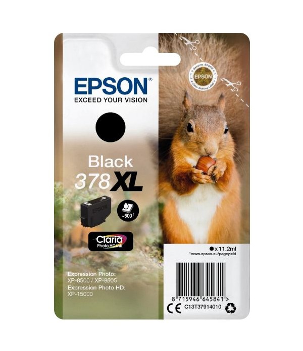 Epson 378XL 11.2ml 500pages Black ink cartridge