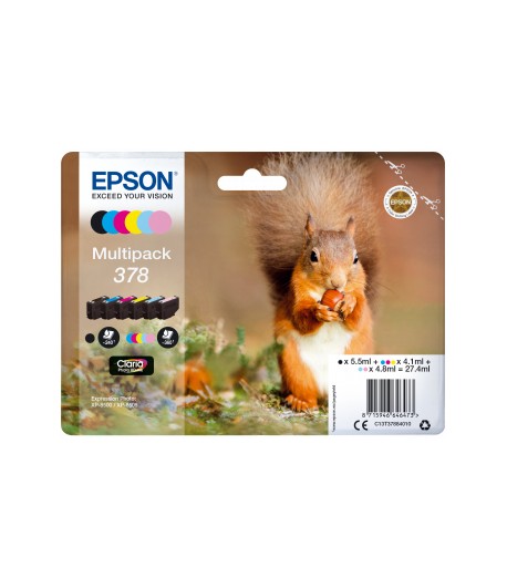Epson Multipack 378 5.5ml 240pages 360pages Black, Cyan, Light cyan, Light magenta, Magenta, Yellow ink cartridge
