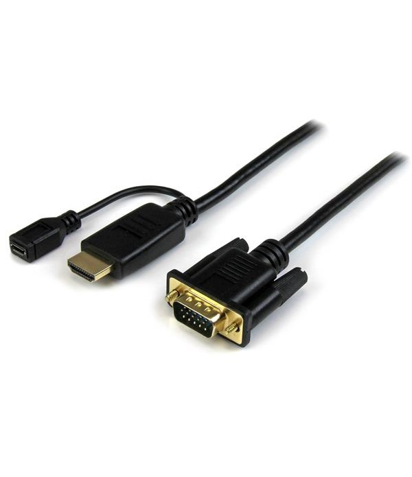 StarTech.com 6 ft HDMI to VGA active converter cable – HDMI to VGA adapter – 1920x1200 or 1080p