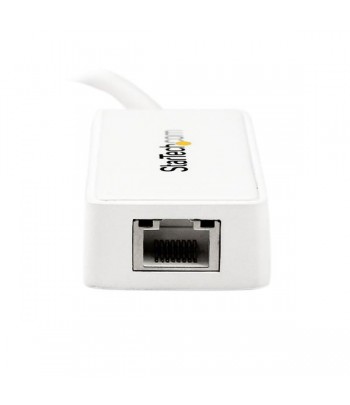StarTech.com USB 3.0 to Gigabit Ethernet Adapter NIC w/ USB Port - White