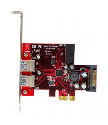 StarTech.com 4-poorts PCI Express USB 3.0 kaart 2 extern, 2 intern SATA-voeding