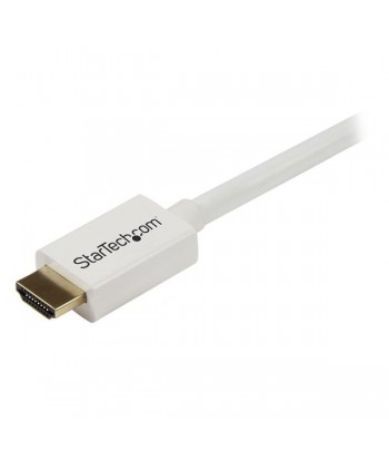 StarTech.com Câble HDMI haute vitesse Ultra HD 4k de 3m - Cordon HDMI CL3 pour installation murale - M/M - Blanc