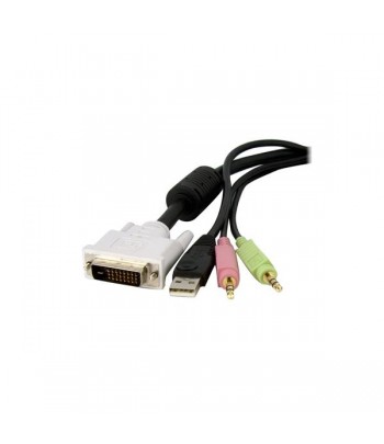 StarTech.com 6ft 4-in-1 USB Dual Link DVI-D KVM Switch Cable w/ Audio & Microphone