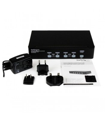 StarTech.com 4-poort Hoge-Resolutie USB DVI Dual-Link KVM-switch met Audio