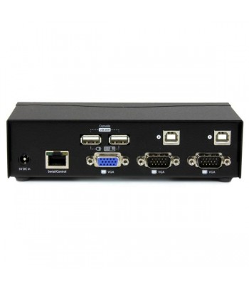 StarTech.com 2 Port USB VGA KVM Switch with DDM Fast Switching Technology and Cables