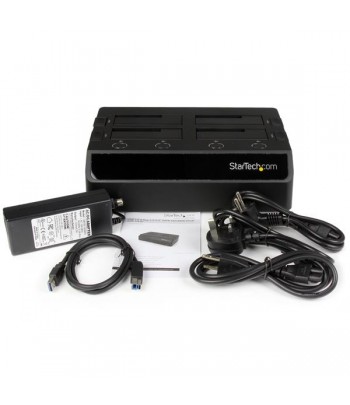StarTech.com Station d'accueil USB 3.0 pour 4 disques durs SATA III 2,5"/3,5" 6Gb/s - Dock HDD / SSD avec UASP et ventilateurs