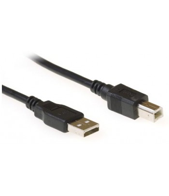 Eminent USB 2.0, 1.8m 1.8m USB A USB B Mannelijk Mannelijk Zwart USB-kabel