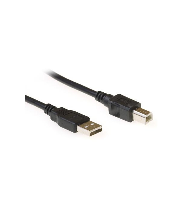 Eminent USB 2.0, 1.8m 1.8m USB A USB B Mannelijk Mannelijk Zwart USB-kabel