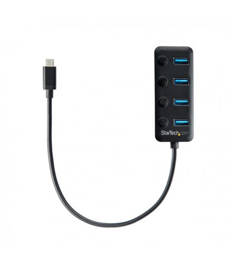 StarTech.com 4-Port USB-C Hub - 4x USB-A with Individual On/Off Switches