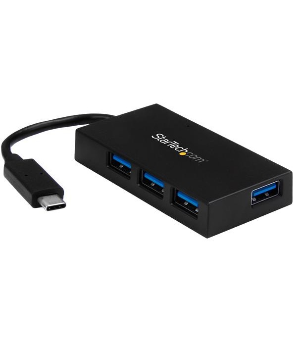 StarTech.com Hub USB 3.0 à 4 ports - USB-C vers 4x USB-A - Adaptateur d'alimentation inclus