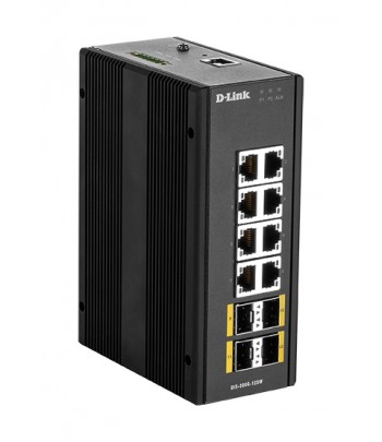 D-Link DIS300G12SW Managed L2 Gigabit Ethernet (10/100/1000) Zwart