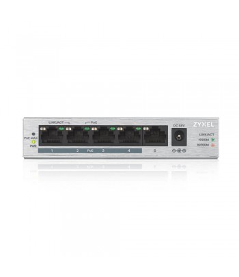 ZyXEL GS1005HP Unmanaged Gigabit Ethernet (10/100/1000) Silver Power over Ethernet (PoE)